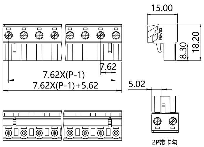 插拔式端子臺(tái)-插頭PG-762(圖1) 插拔式端子臺(tái)-插頭PG-762(圖1)