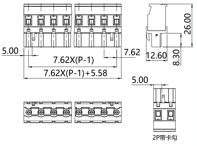 插拔式端子臺(tái)-插頭PG-762R(圖1) 插拔式端子臺(tái)-插頭PG-762R(圖1)